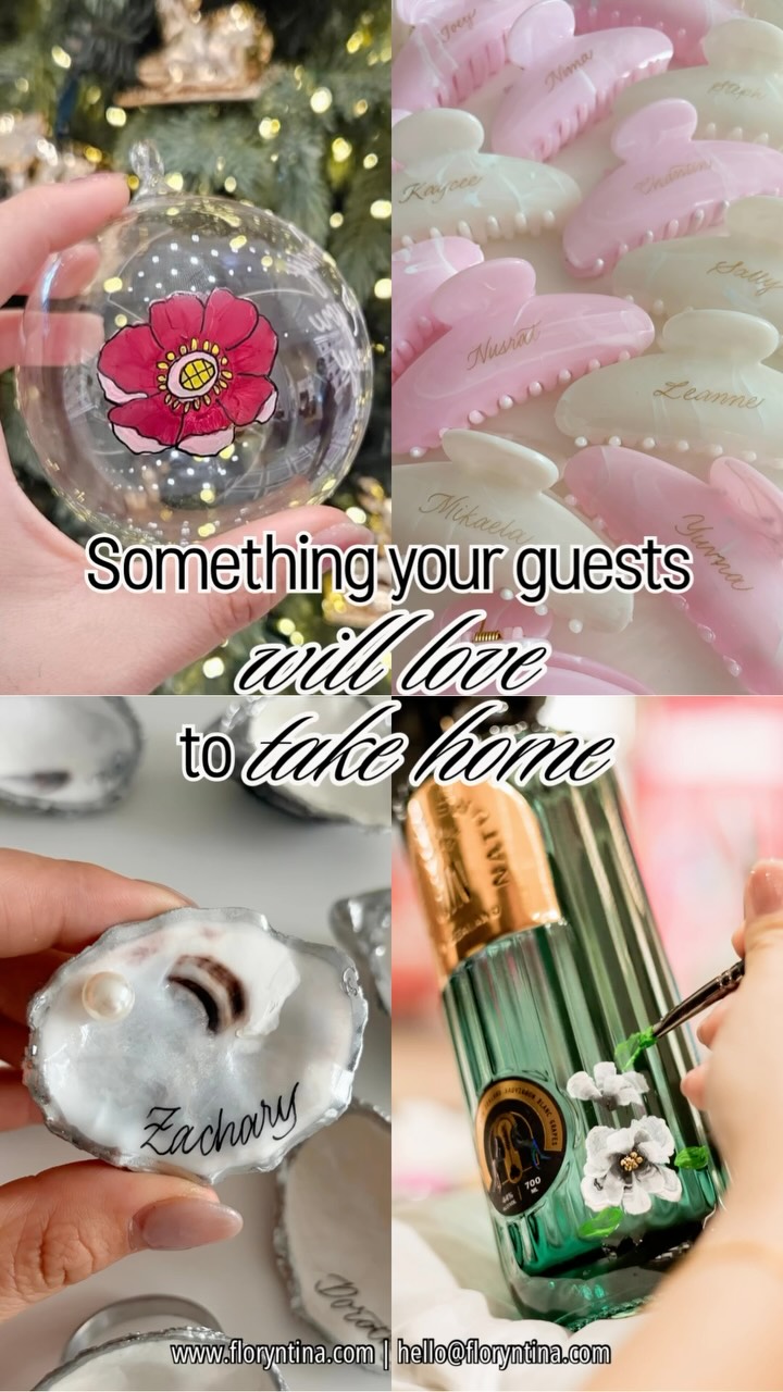 A little something they’ll want to keep 🤍

From a bauble that’s uniquely theirs to a one-of-a-kind bottle or a practical gift with a personal touch, there are so many ways to make your guests feel special.

Personalised by hand, live at your event, for a keepsake with a memory attached.

Hi, I’m Flo 👋 I’m a Perth-based calligrapher, hand engraver, heat foiling and product painter specialising in live personalisation for brand activations, retail events, corporate celebrations, product launch and weddings.

hello@floryntina.com
www.floryntina.com

#perthevents #livepersonalisation #perthcalligrapher #eventactivation #perthartist